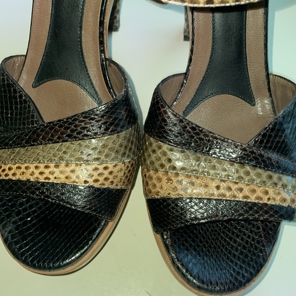 MARNI snakeskin ankle strap high heel sandals - Picture 9 of 10